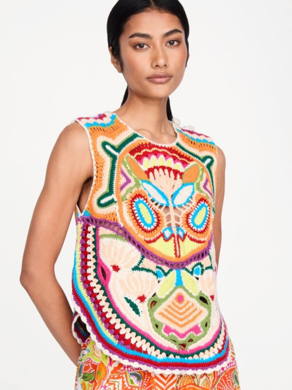 Marie Oliver Armory Crochet tank - M/L NWT